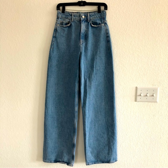 Zara Jeans Zara Wide Leg Full Length Jean Poshmark